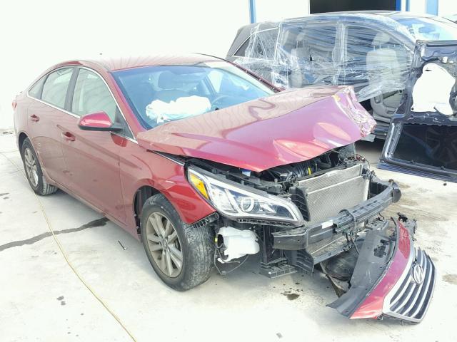 5NPE24AF5FH172224 - 2015 HYUNDAI SONATA SE RED photo 1