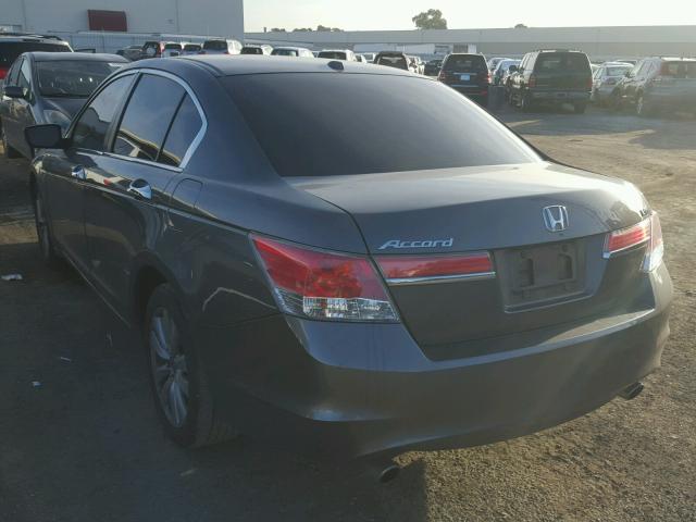 1HGCP3F81BA015323 - 2011 HONDA ACCORD EXL GRAY photo 3