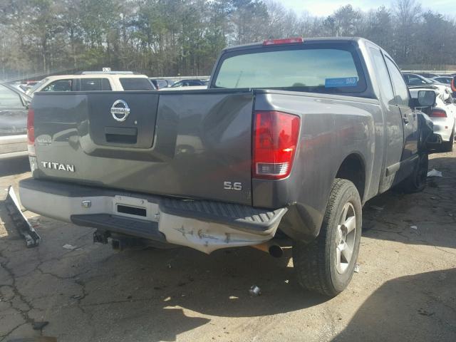 1N6AA06A45N514801 - 2005 NISSAN TITAN XE GRAY photo 4