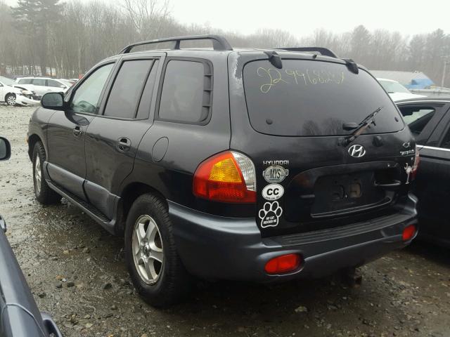 KM8SC13D04U608213 - 2004 HYUNDAI SANTA FE G BLACK photo 3