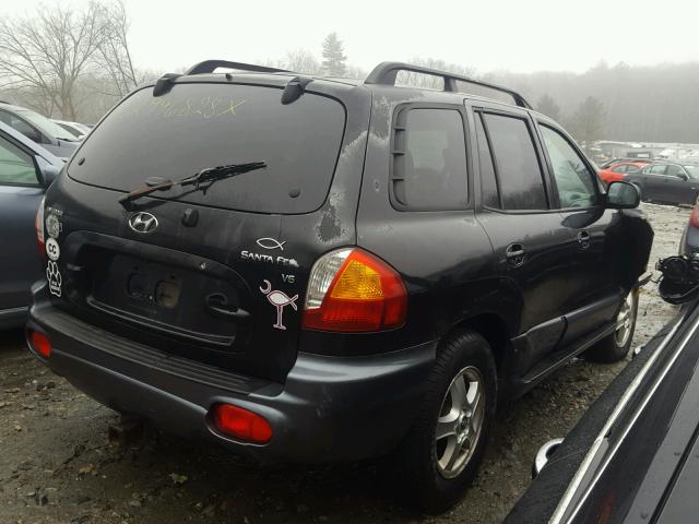 KM8SC13D04U608213 - 2004 HYUNDAI SANTA FE G BLACK photo 4