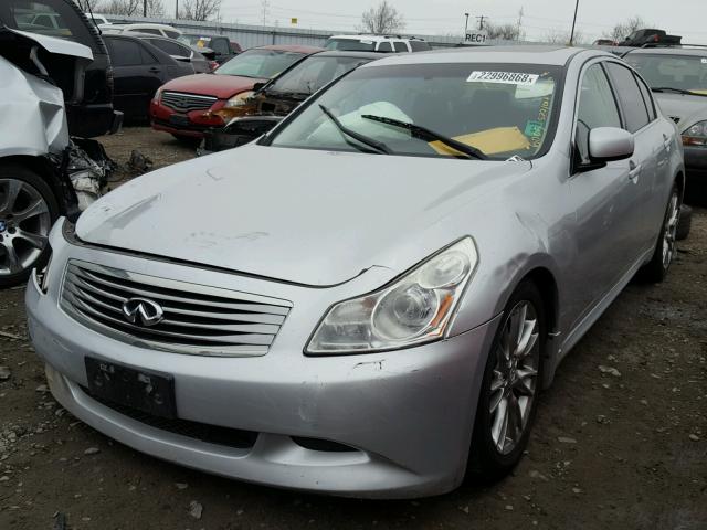 JNKBV61E87M715357 - 2007 INFINITI G35 SILVER photo 2