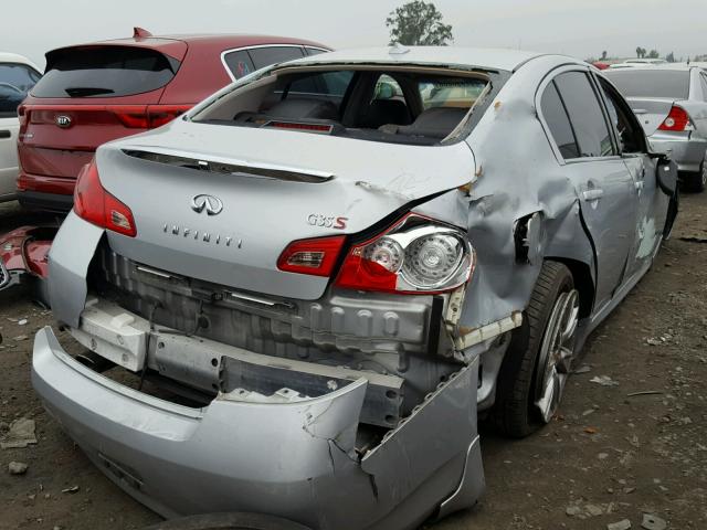 JNKBV61E87M715357 - 2007 INFINITI G35 SILVER photo 4