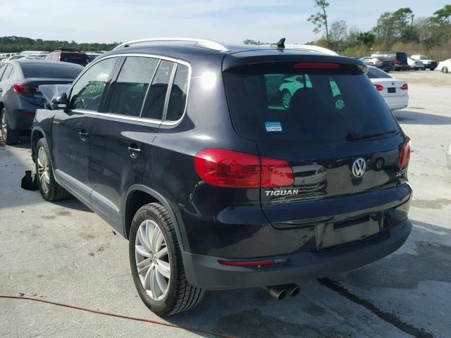 WVGAV3AX6EW551584 - 2014 VOLKSWAGEN TIGUAN S BLACK photo 3