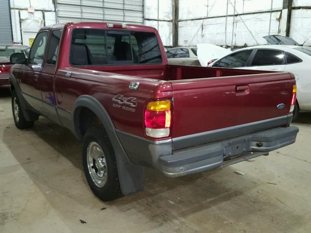 1FTZR15X0WPA64337 - 1998 FORD RANGER SUP MAROON photo 3