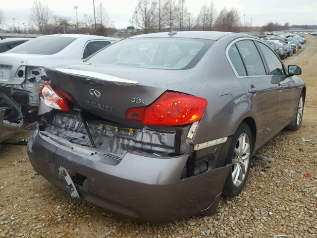 JNKBV61F38M256197 - 2008 INFINITI G35 GRAY photo 4