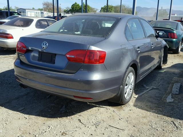 3VW2K7AJ5CM350578 - 2012 VOLKSWAGEN JETTA BASE 灰色 照片 4