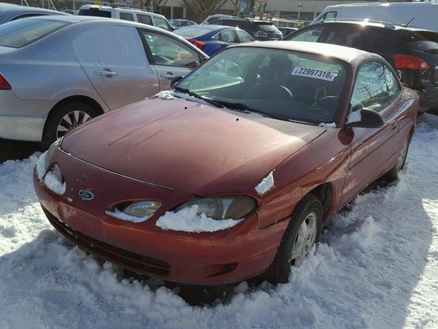 3FAKP1138XR133771 - 1999 FORD ESCORT ZX2 RED photo 2