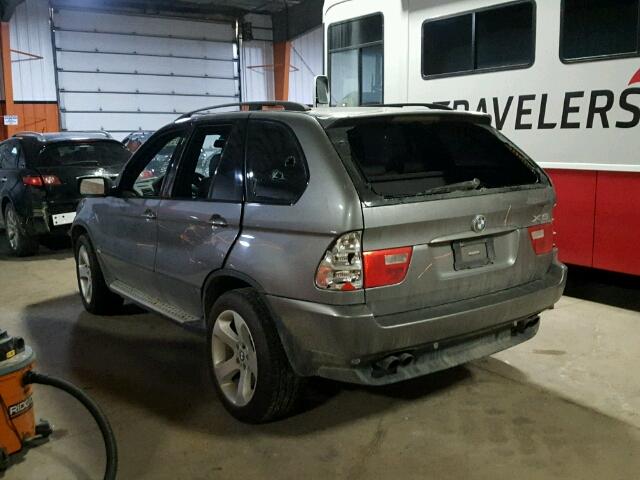 5UXFB535X5LV19392 - 2005 BMW X5 4.4I GRAY photo 3