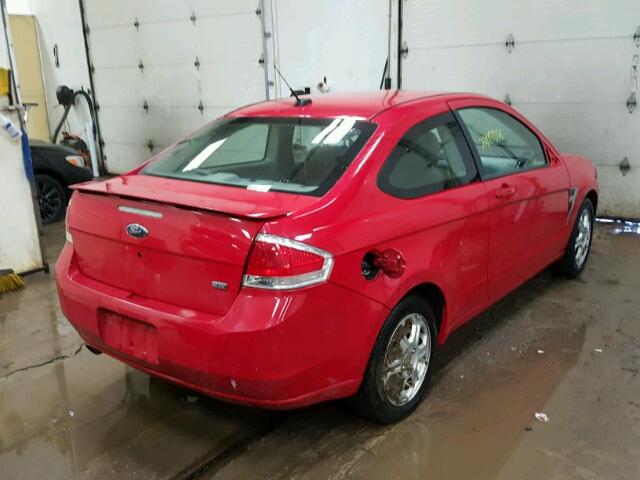 1FAHP33N78W100876 - 2008 FORD FOCUS SE RED photo 4