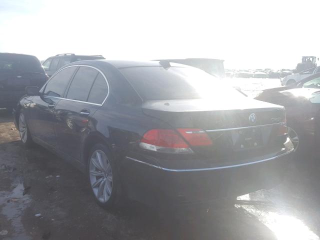 WBAHL83508DT13986 - 2008 BMW 7 SERIES BLACK photo 3