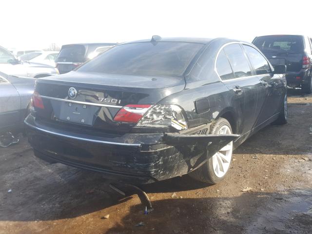 WBAHL83508DT13986 - 2008 BMW 7 SERIES BLACK photo 4