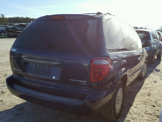 1C4GJ45353B186293 - 2003 CHRYSLER VOYAGER LX BLUE photo 4