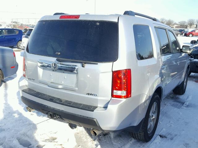 5FNYF4H58BB076286 - 2011 HONDA PILOT EXL SILVER photo 4