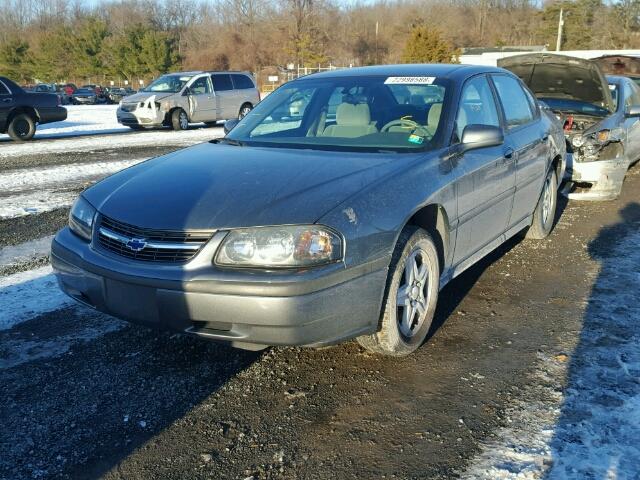 2G1WF52E849278776 - 2004 CHEVROLET IMPALA GRAY photo 2