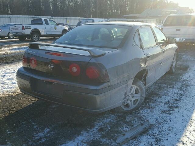 2G1WF52E849278776 - 2004 CHEVROLET IMPALA GRAY photo 4