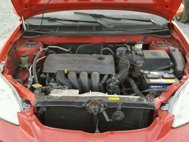 2T1KR32E24C244267 - 2004 TOYOTA COROLLA MA RED photo 7