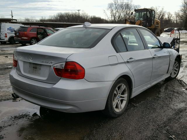 WBAVC73568KX90219 - 2008 BMW 328 XI SUL SILVER photo 4