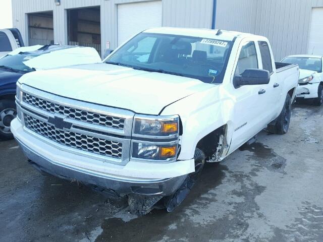 1GCVKREC5EZ315631 - 2014 CHEVROLET SILVERADO WHITE photo 2