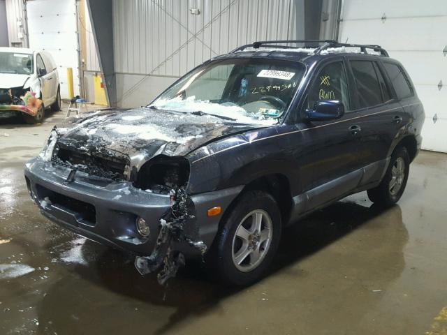 KM8SC73D84U759660 - 2004 HYUNDAI SANTA FE G BLUE photo 2