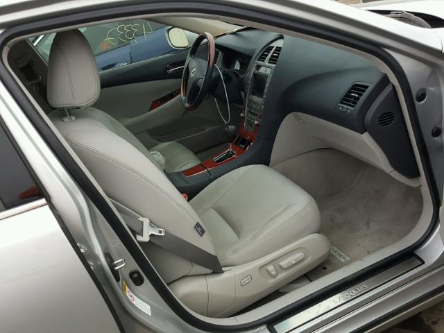 JTHBJ46G782256491 - 2008 LEXUS ES 350 SILVER photo 5