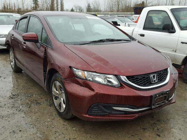 19XFB2F50EE215444 - 2014 HONDA CIVIC LX MAROON photo 1