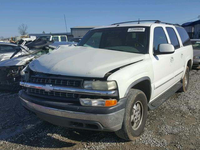 3GNEC16Z52G211080 - 2002 CHEVROLET SUBURBAN C WHITE photo 2