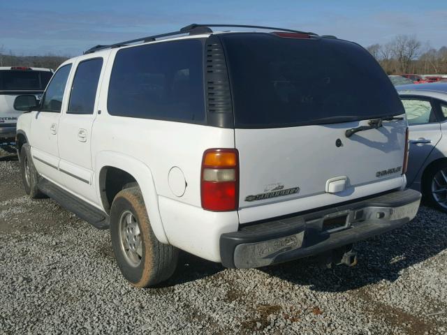 3GNEC16Z52G211080 - 2002 CHEVROLET SUBURBAN C WHITE photo 3