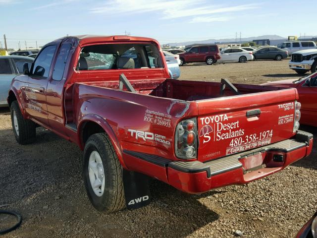 5TEWN72N23Z252950 - 2003 TOYOTA TACOMA XTR RED photo 3