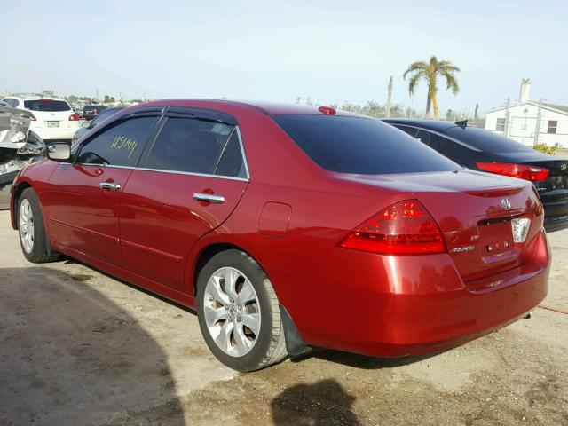 1HGCM56837A207418 - 2007 HONDA ACCORD EX RED photo 3