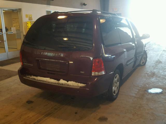 2FMZA51697BA13760 - 2007 FORD FREESTAR S BURGUNDY photo 4