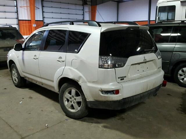 JA4AT2AW1BU606844 - 2011 MITSUBISHI OUTLANDER WHITE photo 3