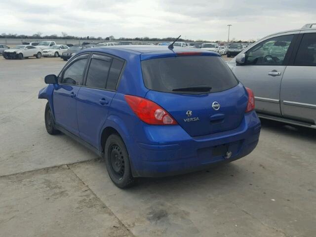 3N1BC13E69L407482 - 2009 NISSAN VERSA S BLUE photo 3