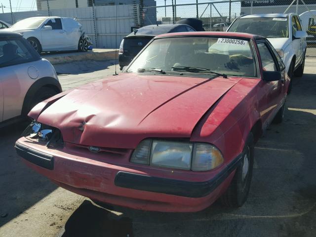 1FABP41A3KF145428 - 1989 FORD MUSTANG LX RED photo 2