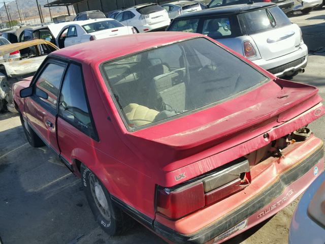 1FABP41A3KF145428 - 1989 FORD MUSTANG LX RED photo 3