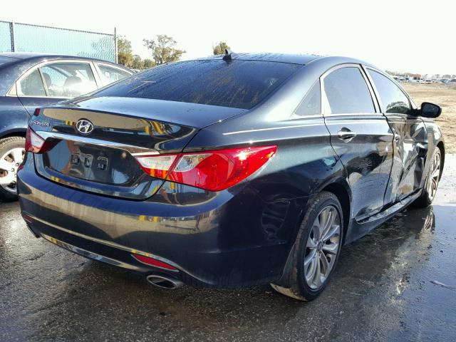 5NPEC4AC4DH542160 - 2013 HYUNDAI SONATA SE BLUE photo 4