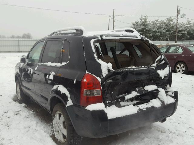 KM8JM12B75U083323 - 2005 HYUNDAI TUCSON GL BLACK photo 3