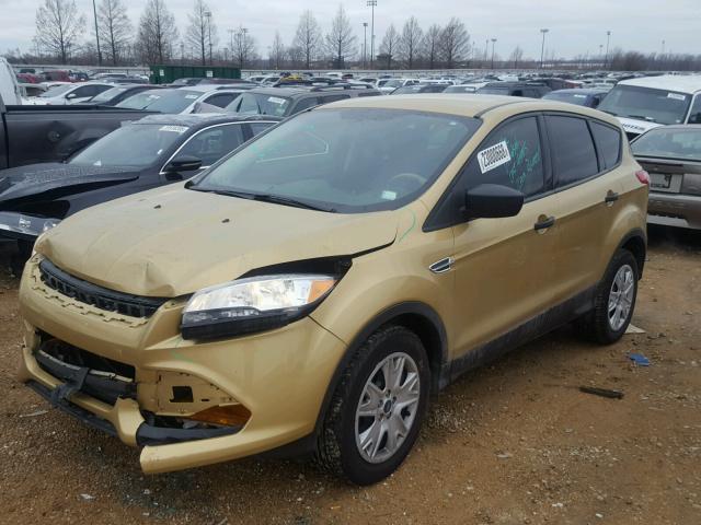 1FMCU0F70EUC28629 - 2014 FORD ESCAPE S GOLD photo 2