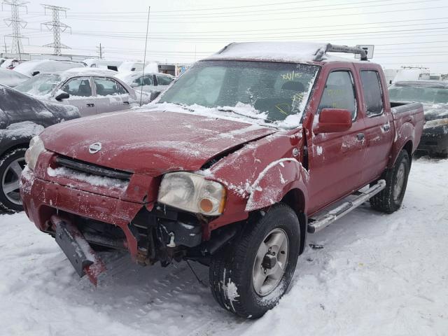 1N6ED27YX2C358402 - 2002 NISSAN FRONTIER C RED photo 2