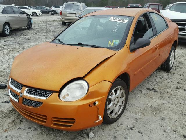 1B3ES56C35D258528 - 2005 DODGE NEON SXT ORANGE photo 2