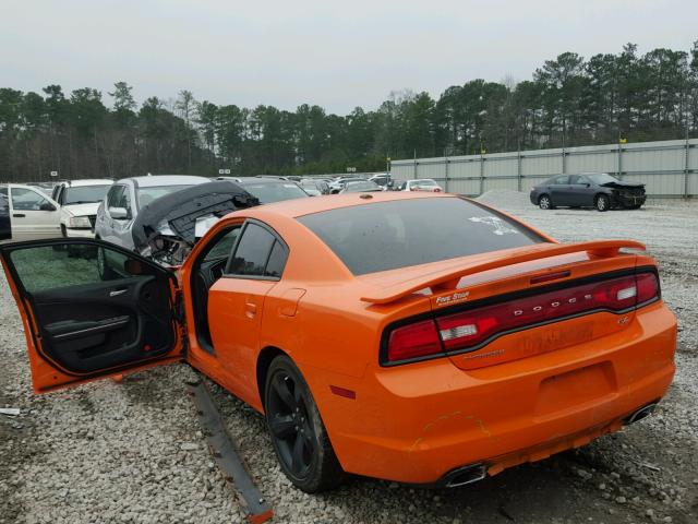 2C3CDXCT1EH207312 - 2014 DODGE CHARGER R/ ORANGE photo 3