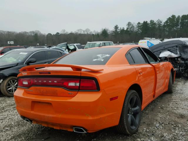 2C3CDXCT1EH207312 - 2014 DODGE CHARGER R/ ORANGE photo 4