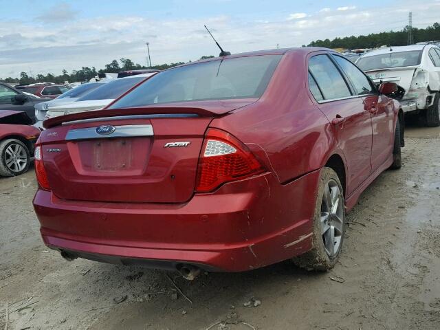 3FAHP0KC9BR233521 - 2011 FORD FUSION SPO RED photo 4