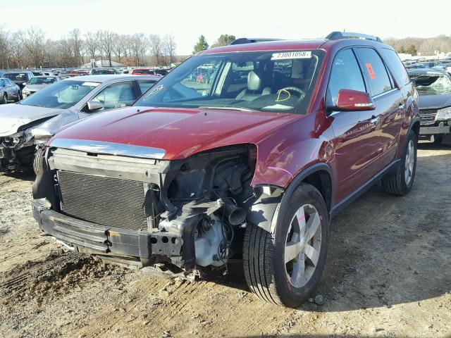 1GKKRRED8BJ109712 - 2011 GMC ACADIA SLT BURGUNDY photo 2