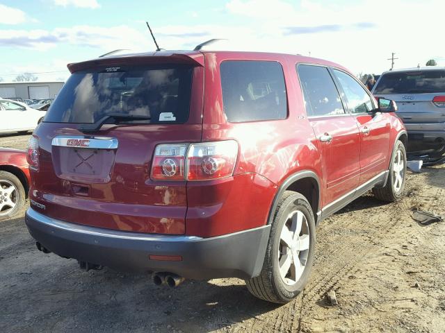 1GKKRRED8BJ109712 - 2011 GMC ACADIA SLT BURGUNDY photo 4