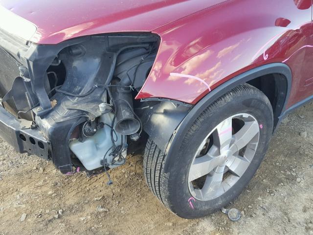 1GKKRRED8BJ109712 - 2011 GMC ACADIA SLT Bordo foto 9