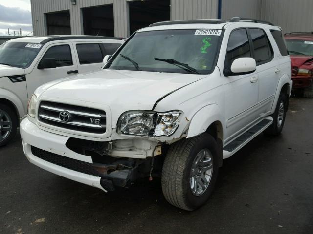 5TDBT48A84S228965 - 2004 TOYOTA SEQUOIA LI WHITE photo 2