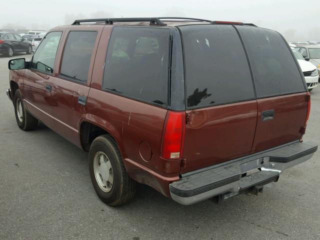 1GKEC13R1XJ743742 - 1999 GMC YUKON MAROON photo 3