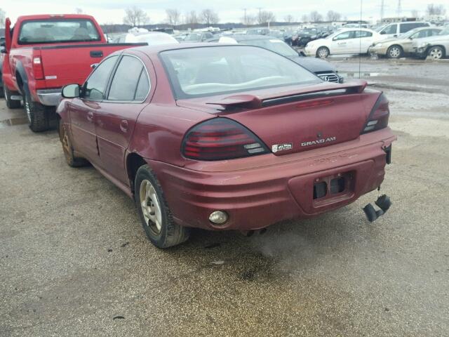 1G2NE52T51M673666 - 2001 PONTIAC GRAND AM S 栗色 照片 3