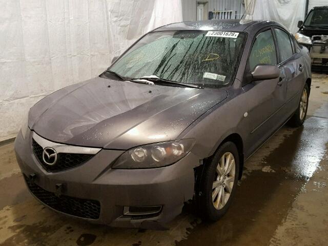 JM1BK32G281815840 - 2008 MAZDA 3 I GRAY photo 2